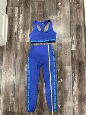 Spiritual Gangster Women's Blue 'Warrior' Sports Bra & Leggings Set